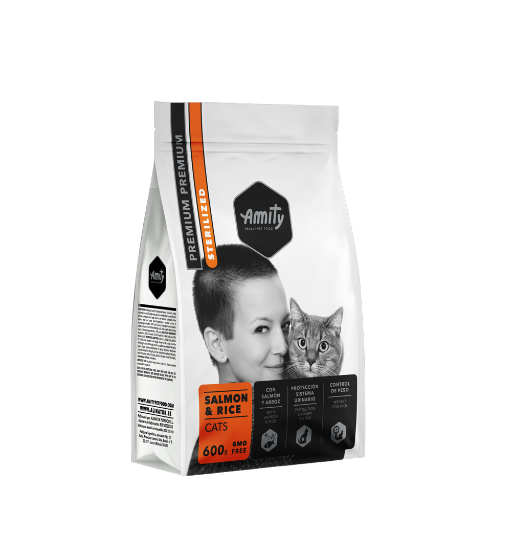 AMITY CAT PREMIUM STERELIZED SALMN 600GR