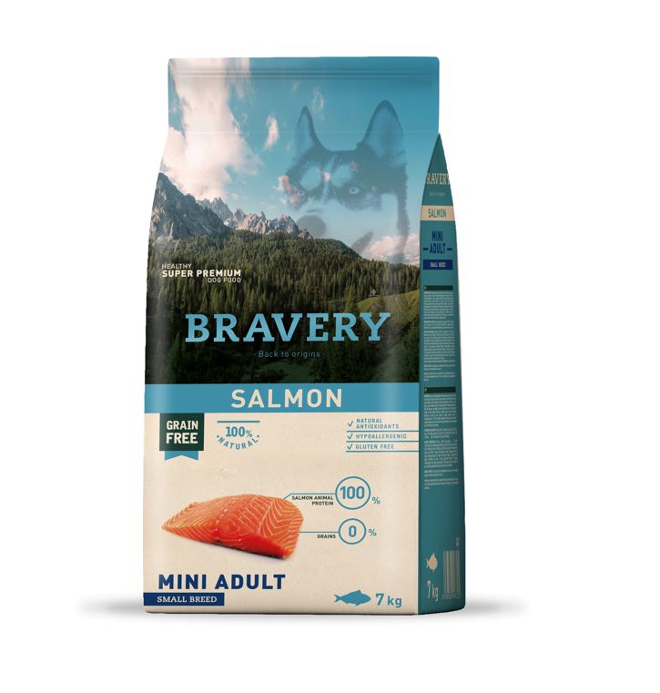 BRAVERY DOG MINI ADULT SALMÓN  7KG