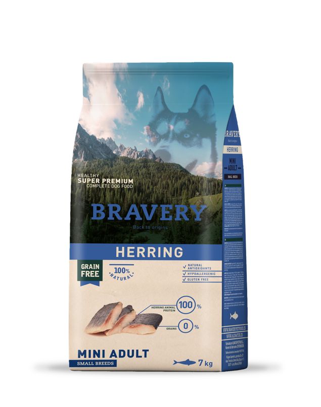 BRAVERY DOG MINI ADULT HERRING (ARENQUE)  7KG
