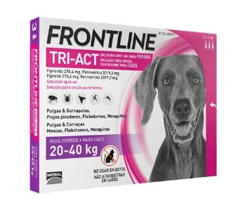 FRONTLINE TRI-ACT 3 PIPETAS (20 A 40 KG)