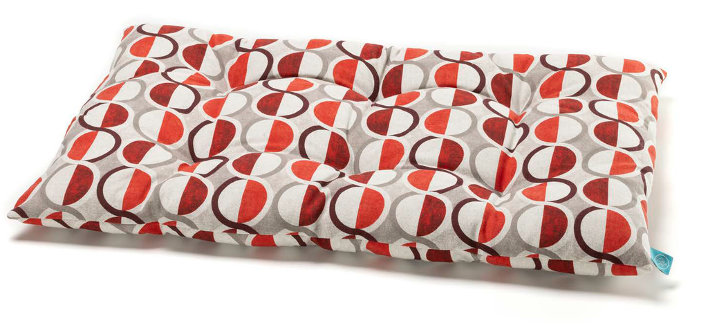 LEO PET COJIN "BOMBER" CIRCULOS ROJOS 40X60 CM