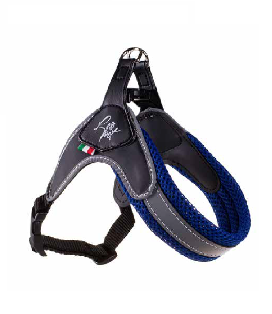 LEO PET ARNÉS AIRSOFT PVC/MALLA/POLIPOLIMETRICO TAMAÑO 4,CM.50-60 AZUL REAL