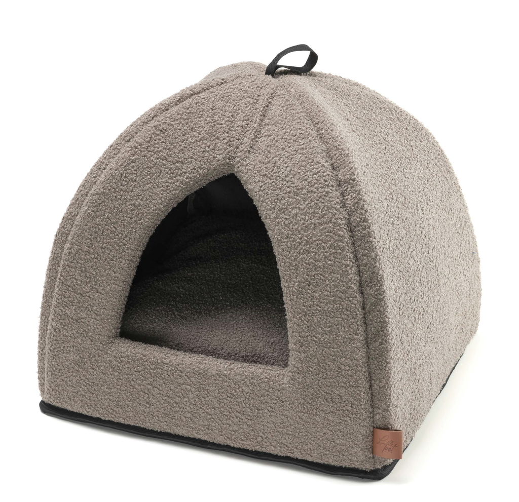 LEO PET CAMA CLEO PIRÁMIDE TEDDY BEIGE 40X40X40 CM