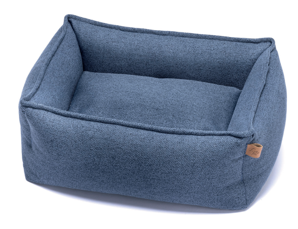 LEO PET CAMA ELBA AZUL NIEVE DESENFUNDABLE 60X70 CM