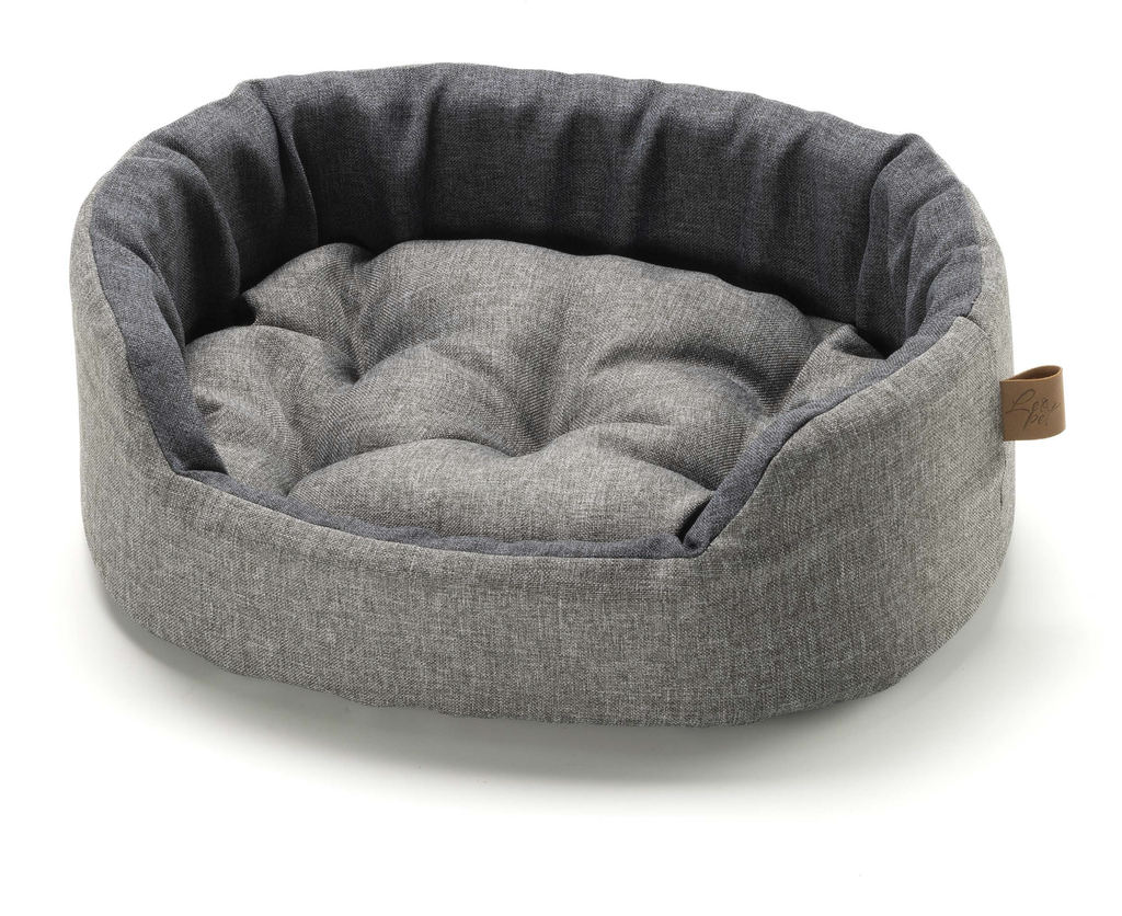 LEO PET CAMA ESPUMA LUX DOBLE GRIS 55X41X15CM