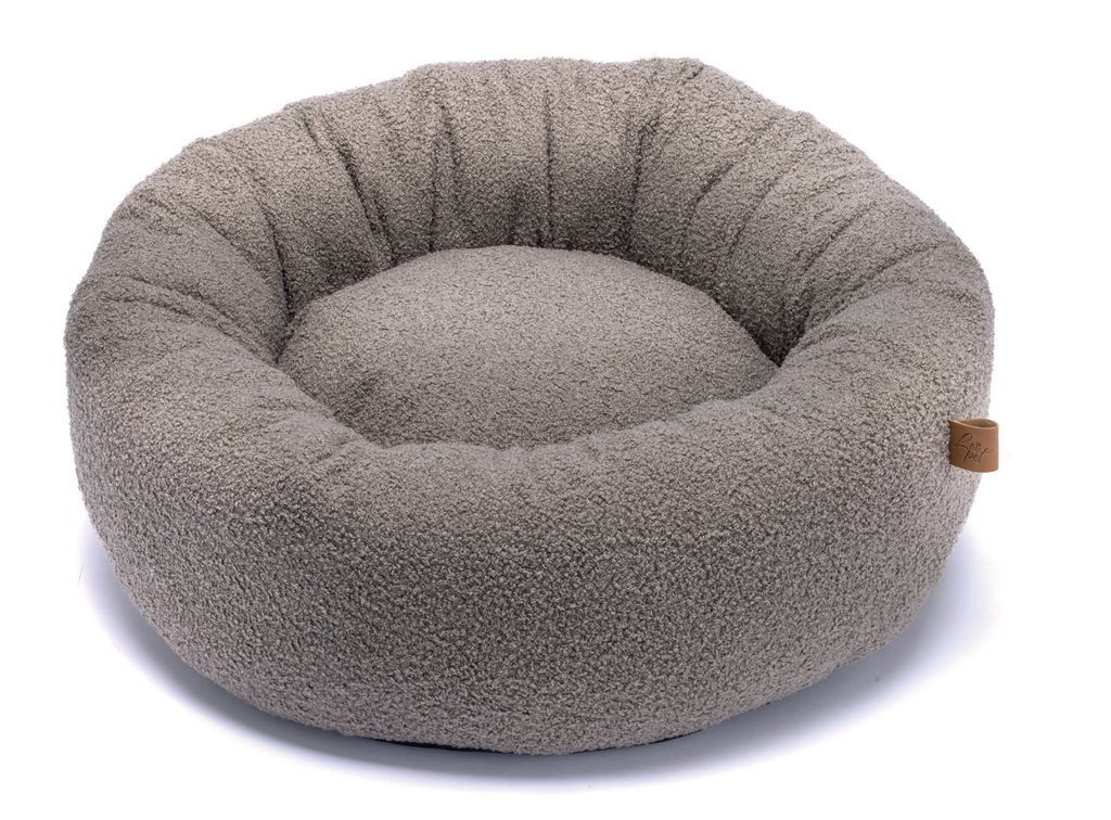 LEO PET DONUT BEIGE PELOUCHE CON CREMALLERA 60X17 CM