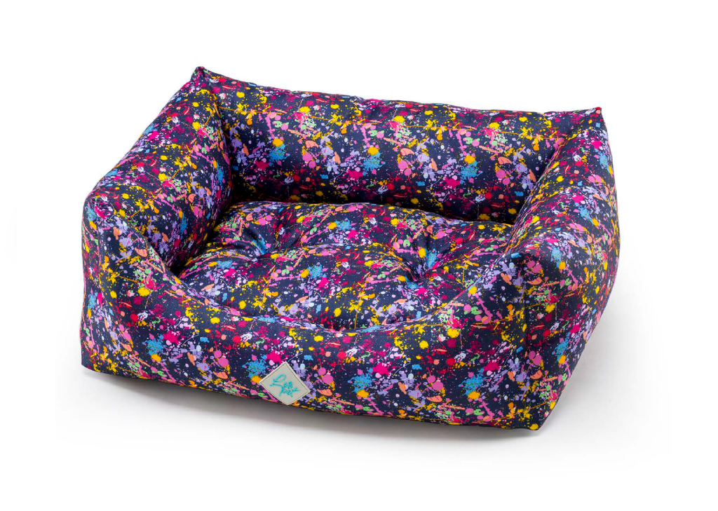 LEO PET CAMA RODI OXFORD COLORES ABSTRACTOS RESISTENTE AL AGUA 85X110 CM