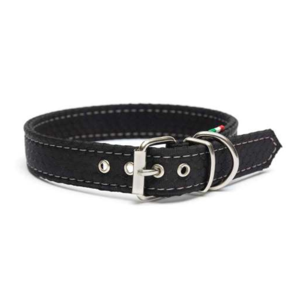 LEO PET COLLAR DE TELA IMPERMEABLE OXFORD COLOR NEGRO 35x2 CM