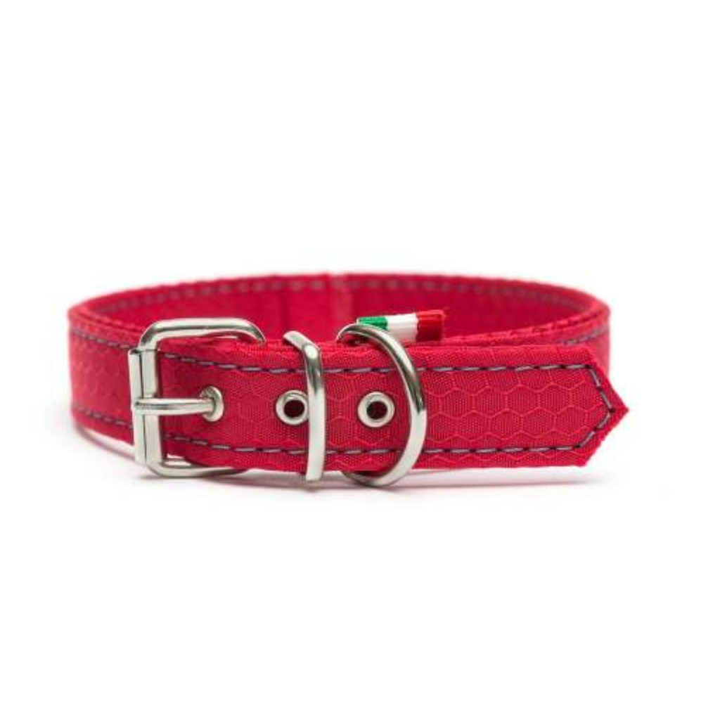LEO PET COLLAR DE TELA IMPERMEABLE OXFORD ROJO 45x2 CM