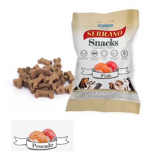 SERRANO SNACK PERRO PESCADO (25UND.) 85GR