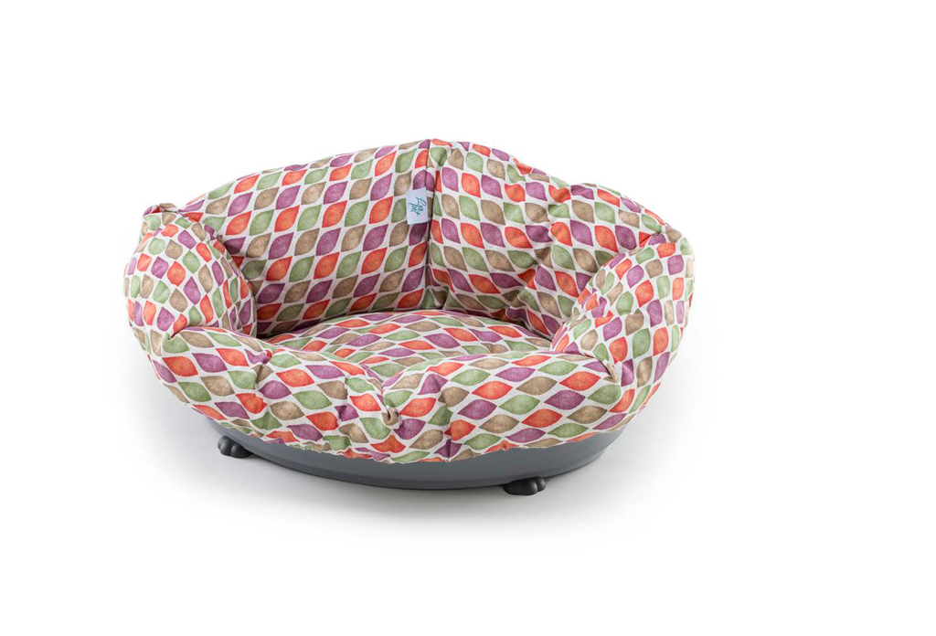 LEO PET FUNDA PARA CESTA DE PLÁSTICO GIOVE CON CIERRE ELÁSTICO 77X47X23CM TELAS MIXTAS