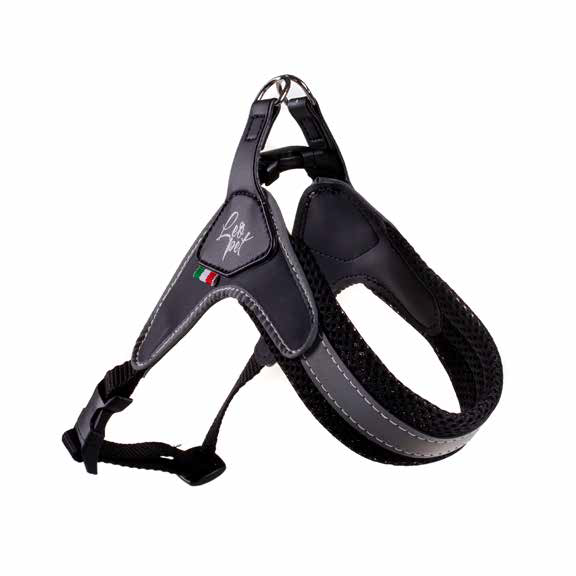 LEO PET ARNÉS AIRSOFT PVC/MALLA/POLIPOLIMETRICO TALLA 2,CM.30-40 NEGRO