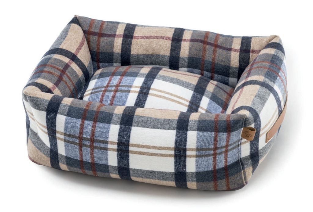 LEO PET CAMA "ELBA" BLUE TARTAN 45x60 CM