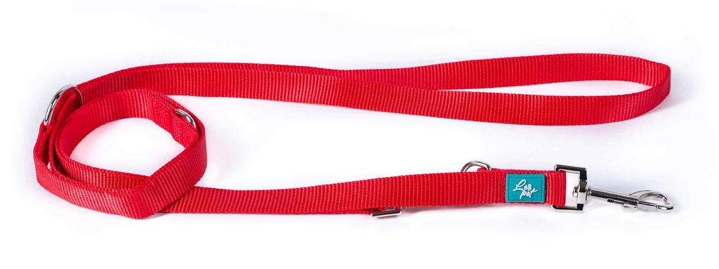 LEO PET CORREA DE ENTRENAMIENTO EN NYLON ROJO 2,5 x 300CM GROSOR 2,2 MM