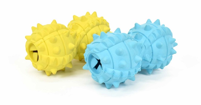 LEO PET MANUBRIO DENTAL "BOUNCE" GOMMA COLORES SURTIDOS 9,5 CM