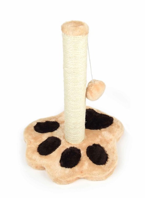 LEO PET RASCADOR GATO "ZAMPA" BEIGE Y MARRÓN 35 CM