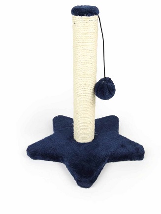 LEO PET RASCADOR GATO ESTRELLA AZUL OSCURO 30X30X35H CM