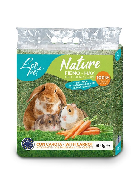 LEOPET NATURE HENO AROMATIZADO ZANAHORIA 600 GR