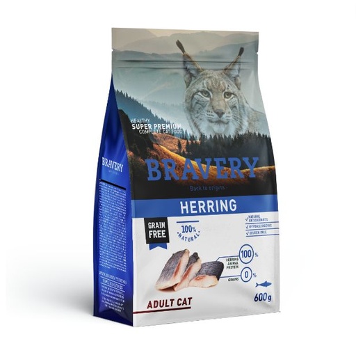 [04GA000600.007.0032] BRAVERY CAT ADULT HERRING (ARENQUE) 600GR