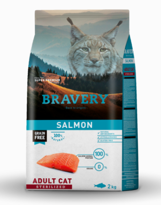 [04GA002000.0011.0192] BRAVERY CAT ADULT STERILIZED SALMÓN 2KG