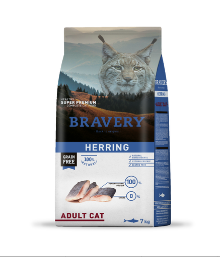 [04GA007000.0005.0056] BRAVERY CAT ADULT HERRING (ARENQUE) 7KG