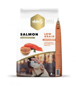 [04PE004000.0009.0096] AMITY DOG LOW GRAIN ADULT SALMON 4KG