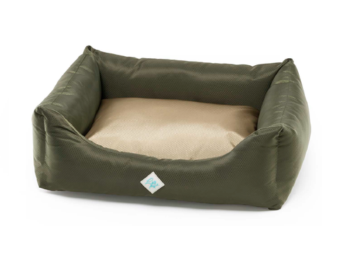 [3147001] LEO PET CAMA RODI CON COJÍN DESMONTABLE PANAL VERDE/BEIGE 70X85 CM