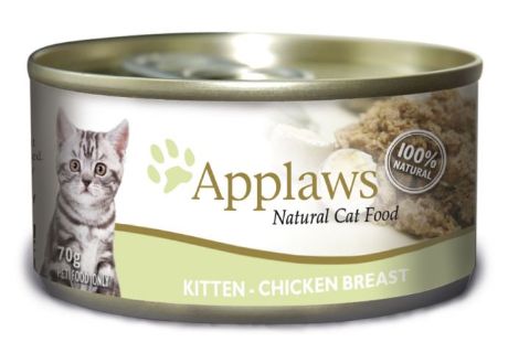 [APP1001CEA] APPLAWS CAT LATA KITTEN-POLLO 24X70GR (24 UND.)
