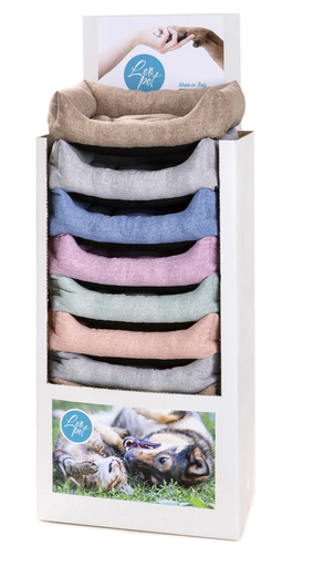 [CBF60039S] LEO PET EXPOSITOR CAMAS RODI COLORES LISOS PASTEL SURTIDO 60X70 CM (14 UNIDADES POR EXPOSITOR)