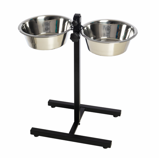 [CD358891] LEO PET SOPORTE AJUSTABLE CON DOBLE COMEDERO EN ACERO INOXIDALBE 4000ML