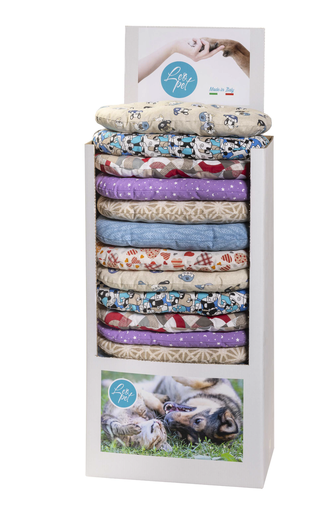 [CD6020AS] LEO PET EXPOSITOR COLCHON OVAL NEPTUNO DISEÑO VARIADO 60x40 CM (20 UNIDADES POR EXPOSITOR)