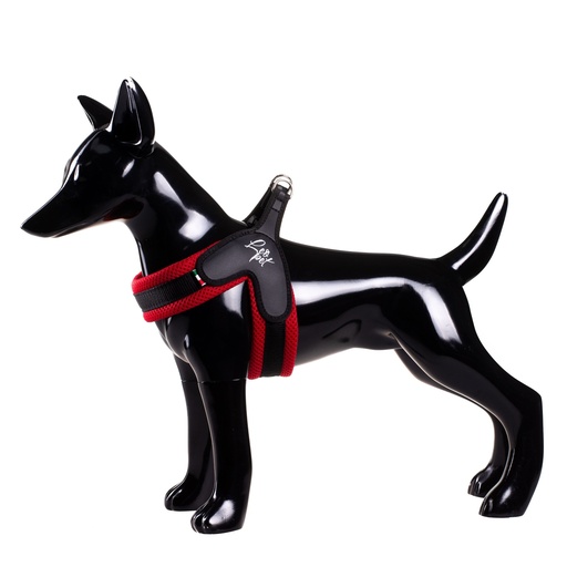 [CGM7014] LEO PET ARNES DE PVC-NYLON-MALLA ROJO T-4 50-60CM
