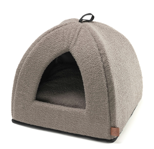 [CP1811045] LEO PET CAMA CLEO PIRÁMIDE TEDDY BEIGE 40X40X40 CM