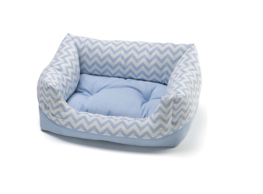 [CP3110060] LEO PET CAMA RODI AZUL CLARO ZIG ZAG 40X50 CM