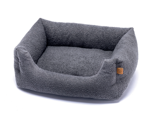 [CP3140046] LEO PET CAMA RODI GRIS PELOUCHE CON CREMALLERA 70X85 CM