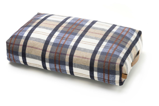 [CP7110055] LEO PET COJÍN LADRILLO TARTÁN AZUL 60X100X15 CM