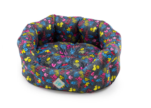 [CT3231018] LEO PET CAMA SANTORINI OXFORD STREET ART RESISTENTE AL AGUA 65X55X23 CM