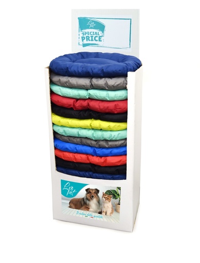 [CTFLO60010S] LEO PET EXPOSITOR COLCHON OVAL TECNICO COLORES VARIADOS 60x45 CM