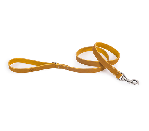 [DV30.4Y] LEO PET FATTED LEATHER LEAD 120x2 CM YELLOW