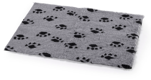 [FB100GZ] LEO PET FURBED HUELLAS GRISES 75x100 CM