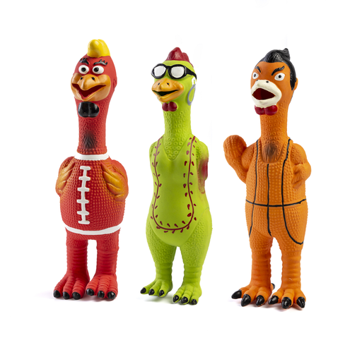 [GH389076] LEO PET JUGUETE GALLO DEPORTES DE LÁTEX 21CM