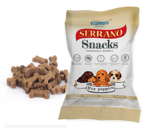 [H68176-2] SERRANO SNACK PERRO CACHORROS (25UND.) 85GR