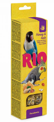[RI22140] RIO BARRITAS-MIEL-NUECES PEQUE. COTORRAS 2X75GR