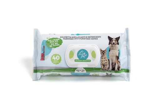 [ST004A] LEO PET TOALLITAS ALOE Y PROTEINA DE SEDA 40 UND.