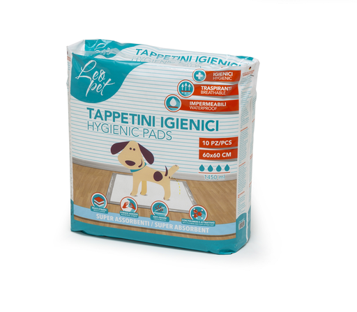 [TA606010] LEO PET EMPAPADORES SÚPER ABSORBENTES CON TIRA ADHESIVA 60x60 10PZ