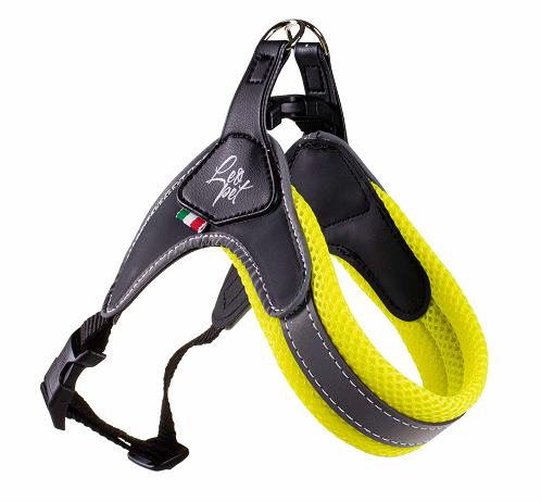 [CGM6074] LEO PET ARNÉS AIRSOFT PVC/MALLA/POLIPOLIMETRICO TAMAÑO 4,CM.50-60 AMARILLO NEÓN
