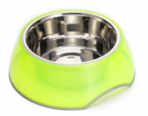 [CD527436] LEO PET BOL INOX, EXTERIOR PLASTICO CAL - ANTIDESLIZANTE 400 ML Ø11,0CM