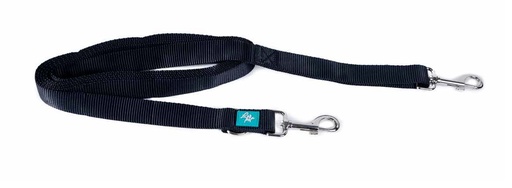 [CGM15005] LEO PET CORREA CON DOBLE MOSQUETÓN DE NYLON NEGRO XL 2,5 X 300 CM GROSOR 2,2MM