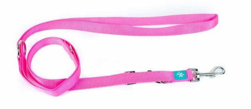 [CGM16045] LEO PET CORREA DE ENTRENAMIENTO EN NYLON ROSA 2,5 x 300CM GROSOR 2,2 MM