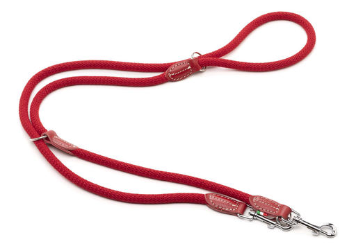[DV13.8R] LEO PET CORREA DE ENTRENAMIENTO DE CUERDA DE ALGODÓN COLOR ROJO 1.2x200 CM